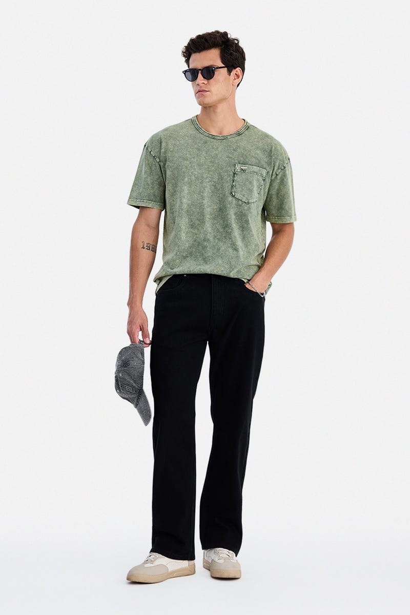 100% cotton Vintage Sage Pocket Tee